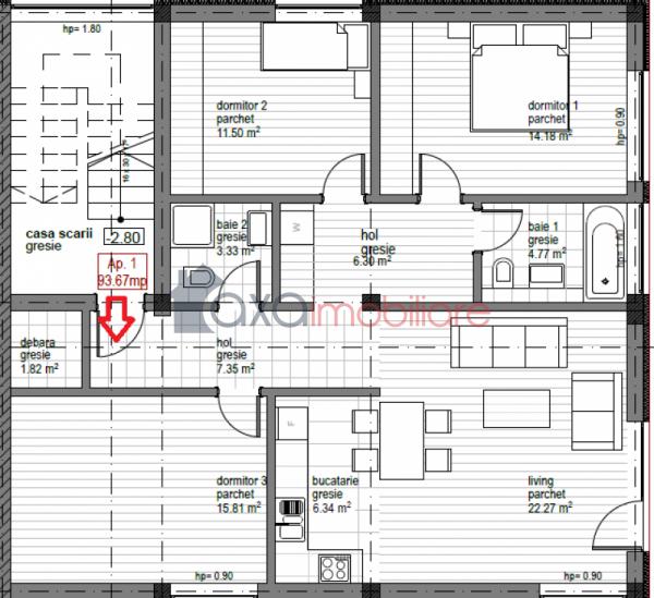 Apartament 4 camere de vanzare in Cluj-napoca, cartier Gheorgheni