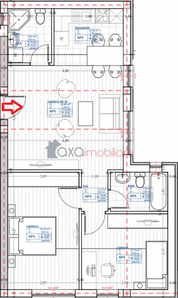 Apartament 3 camere de vanzare in Cluj-napoca, cartier Marasti