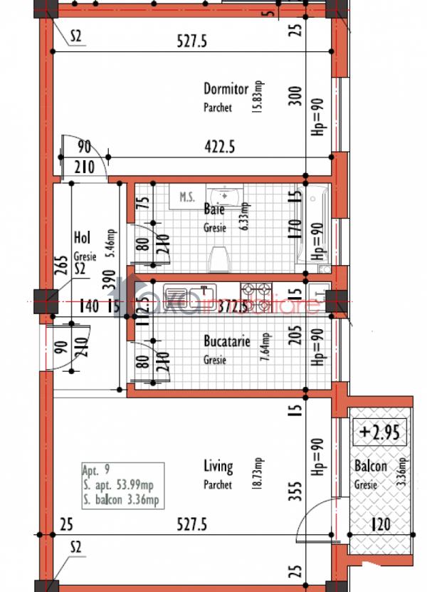 Apartament 2 camere de vanzare in Cluj-napoca, cartier Dambul Rotund