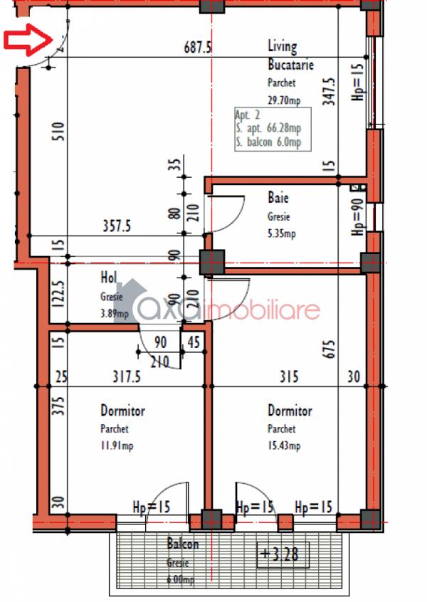 Apartament 3 camere de vanzare in Cluj-napoca, cartier Marasti