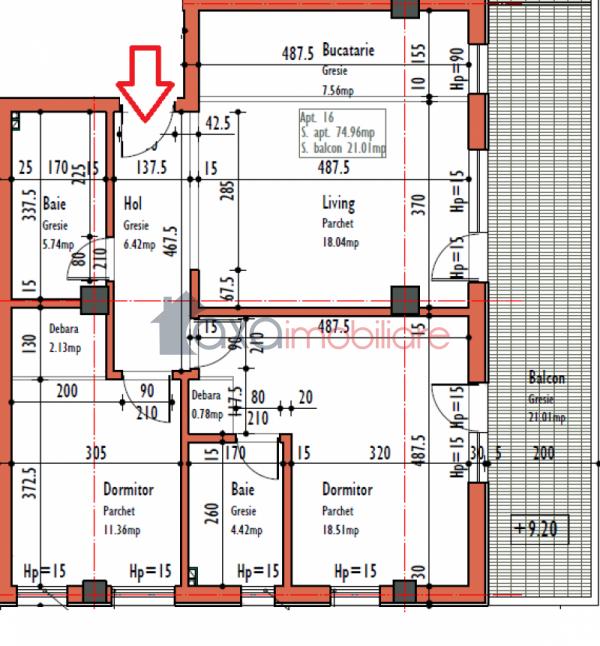Apartament 3 camere de vanzare in Cluj-napoca, cartier Marasti