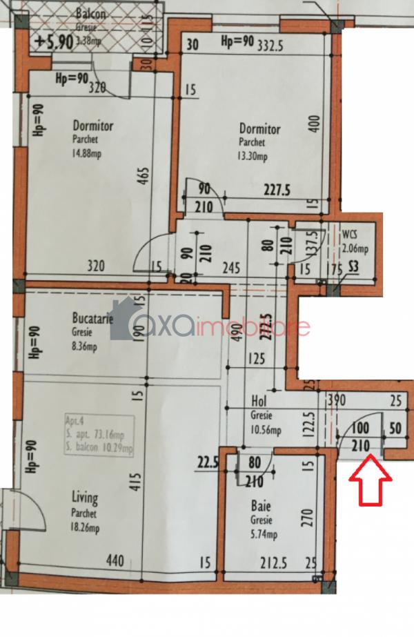 Apartament 3 camere de vanzare in Cluj-napoca, cartier Europa