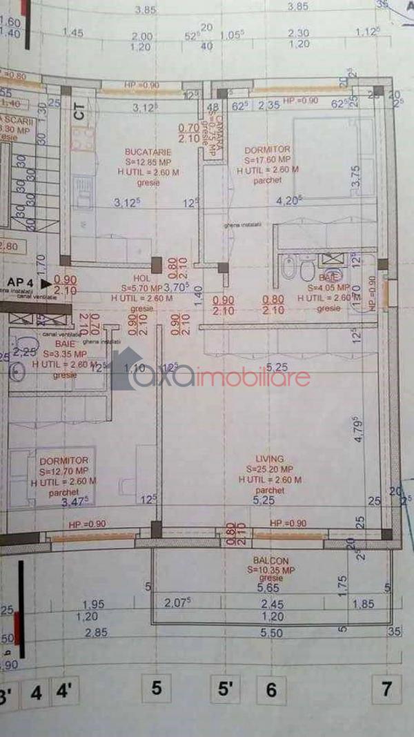 Apartament 3 camere de vanzare in Cluj-napoca, cartier Baciu