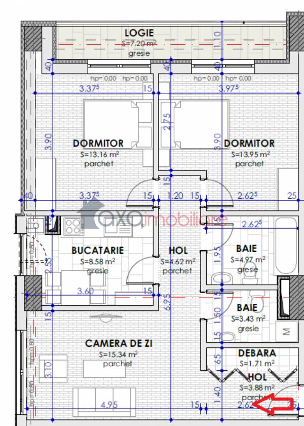 Apartament 3 camere de vanzare in Cluj-napoca, cartier Buna Ziua