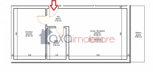 Apartament 2 camere de vanzare in Floresti