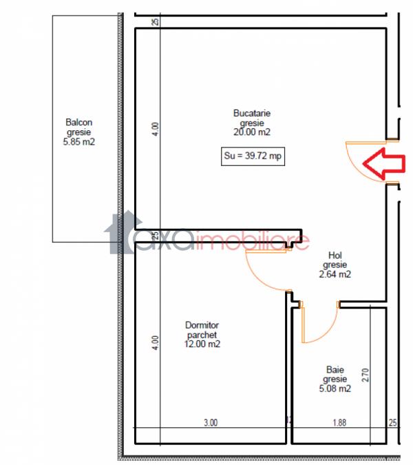 Apartament 2 camere de vanzare in Floresti