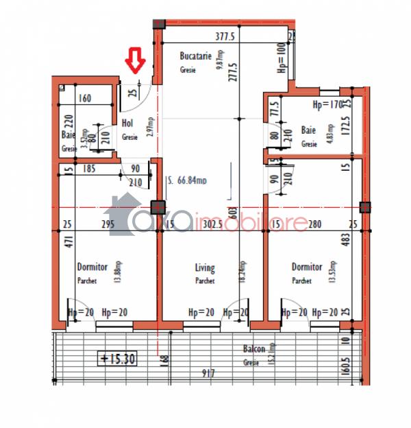 Apartament 3 camere de vanzare in Cluj-napoca, cartier Marasti