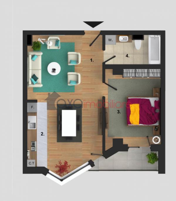 Apartament 2 camere de vanzare in Cluj-napoca, cartier Buna Ziua