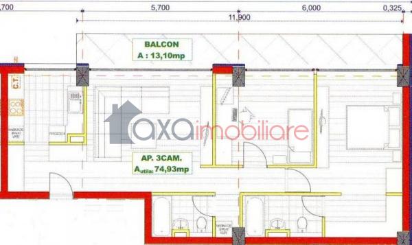 Apartament 3 camere de vanzare in Cluj-napoca, cartier Zorilor