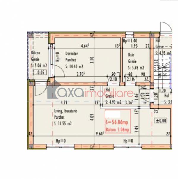 Apartament 2 camere de vanzare in Apahida