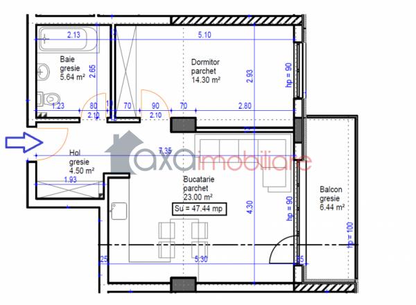 Apartament 2 camere de vanzare in Floresti