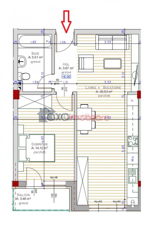 Apartament 2 camere de vanzare in Floresti