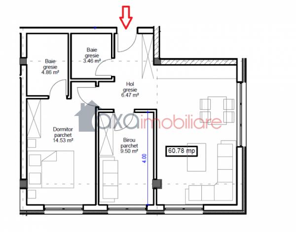 Apartament 3 camere de vanzare in Floresti
