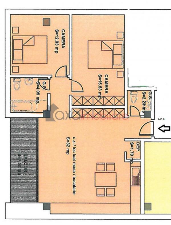 Apartament 3 camere de vanzare in Cluj-napoca, cartier Centru