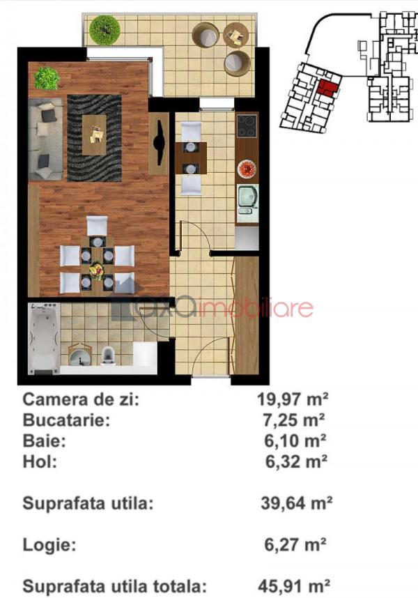 Apartament 1 camere de vanzare in Cluj-napoca, cartier Centru